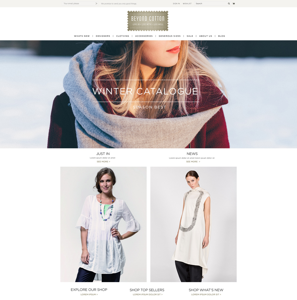 Beyond Cotton – Web Design for Hyperspacehq
