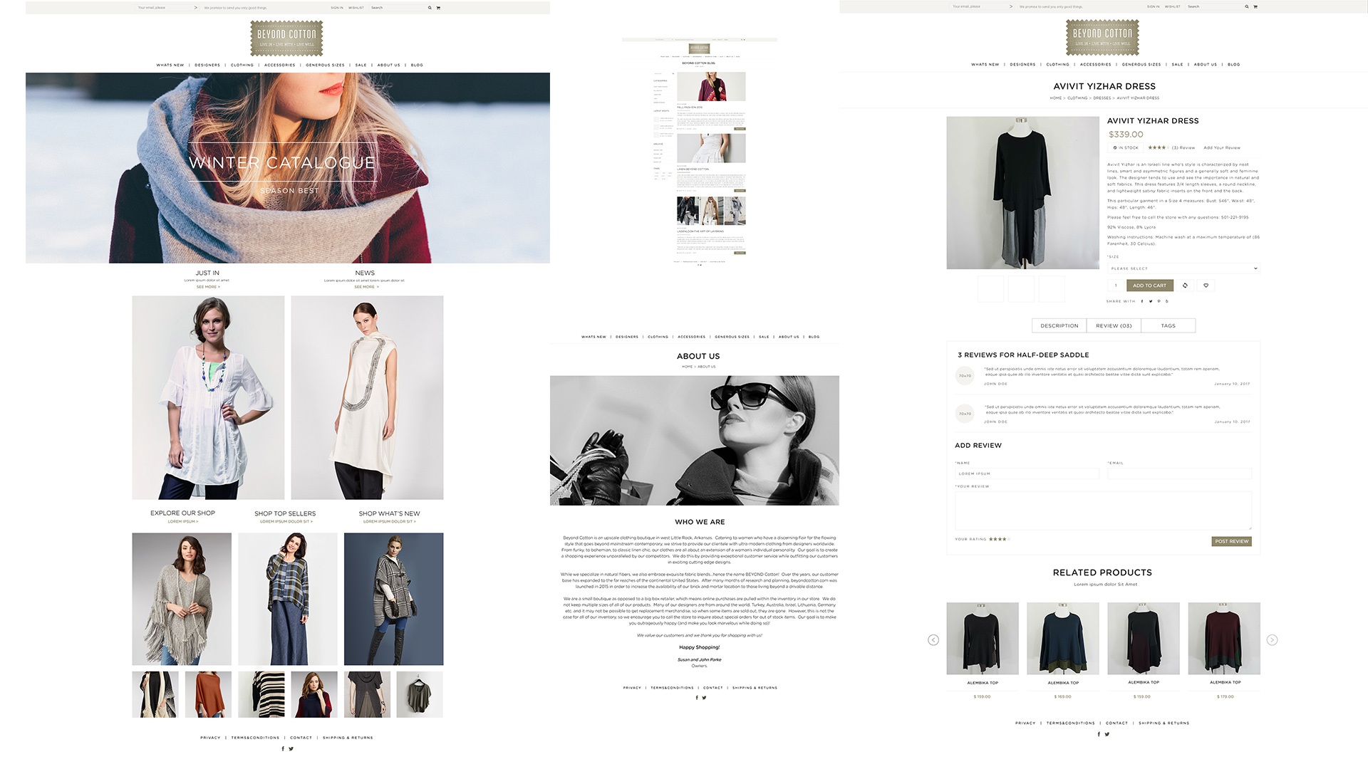 Beyond Cotton - Web Design for Hyperspacehq