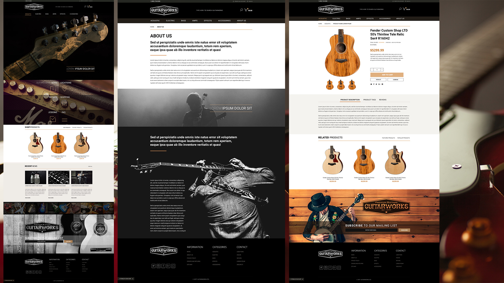 Guitarworks - Web Design for Hyperspacehq