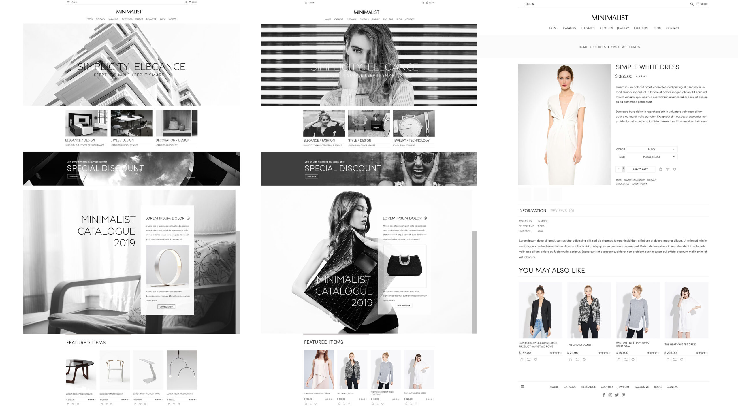 Minimalist - Webshop template design