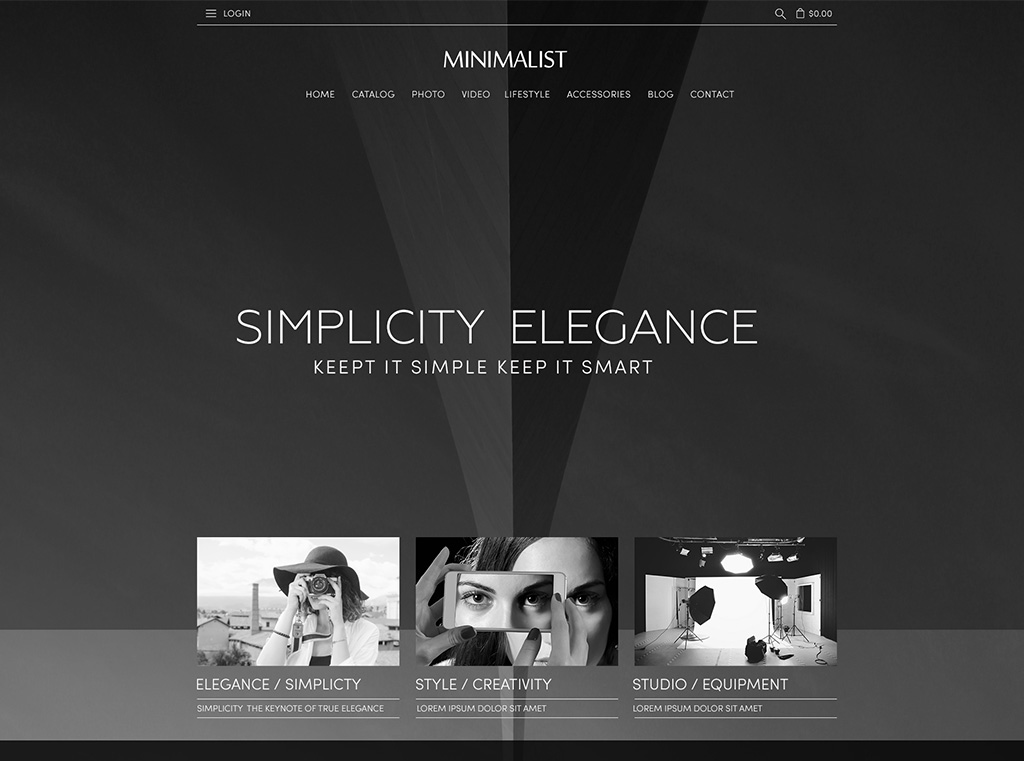 Minimalist – Webshop design