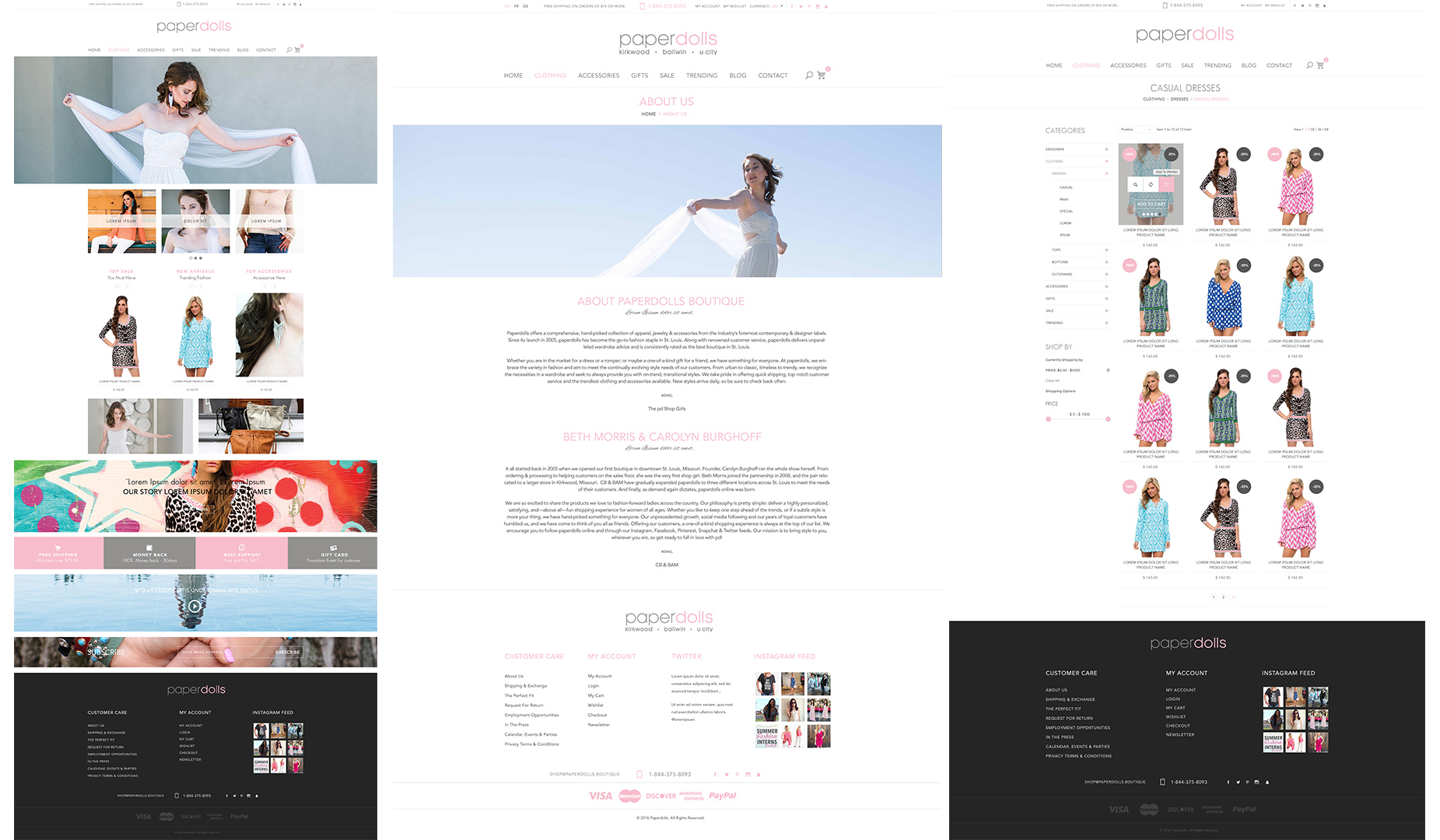 Paperdolls - Web Design for Hyperspacehq