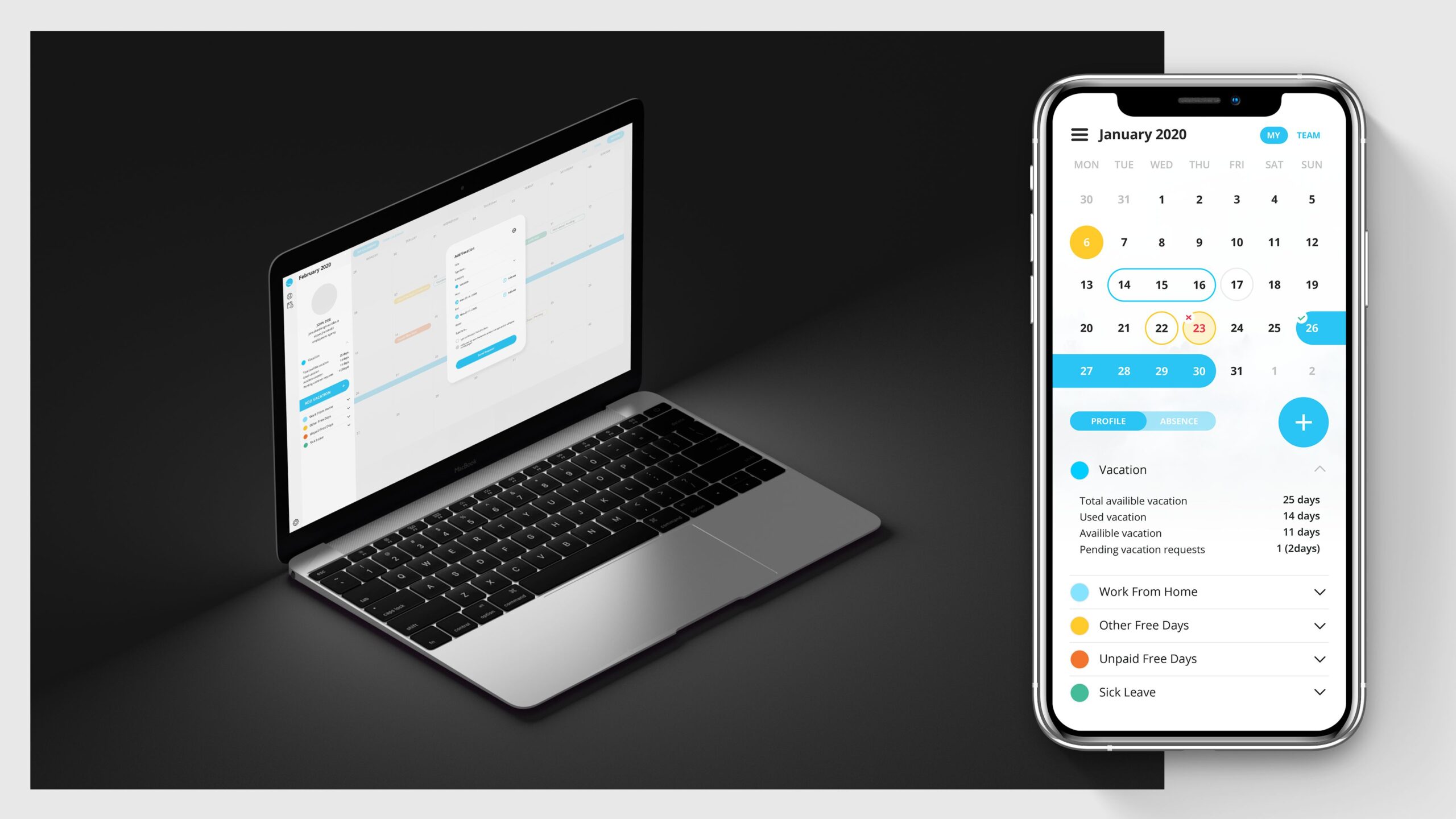 UI / UX fDesign or BrightMarbles vacation app